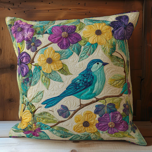 Blue Bird In Flower WY1102013CL Quilt Pillow Case