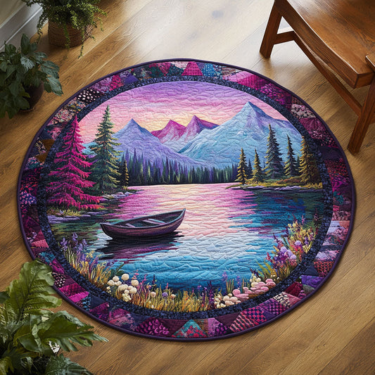 Dreamlike Tranquilt Boat WJ1104026CL Quilted Round Mat