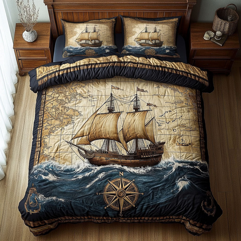 Ocean Compass WY1808079CL Duvet Cover Set