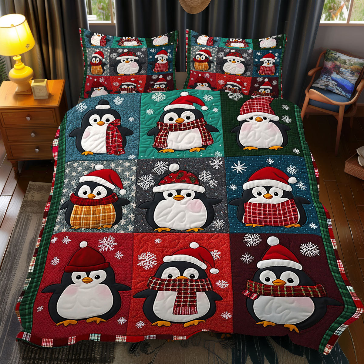 Christmas Penguin WJ0412044CL Duvet Cover Set