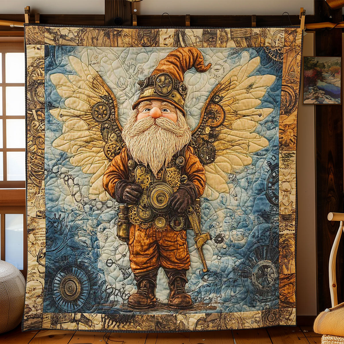 Winged Mechanic Gnome WN0701062CL Quilt