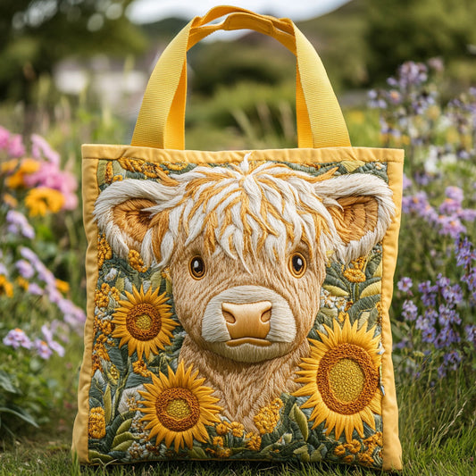 Baby Cow Sunflower CW3009002CL Quilted Tote Bag