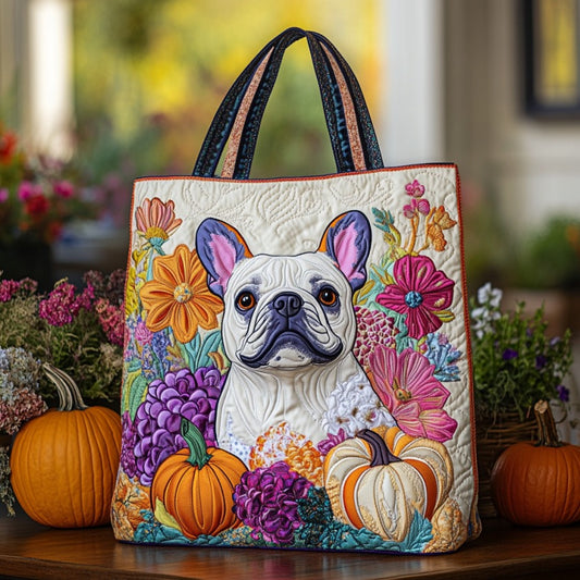 Autumn French Bulldog XR2209028CL Quilted Tote Bag