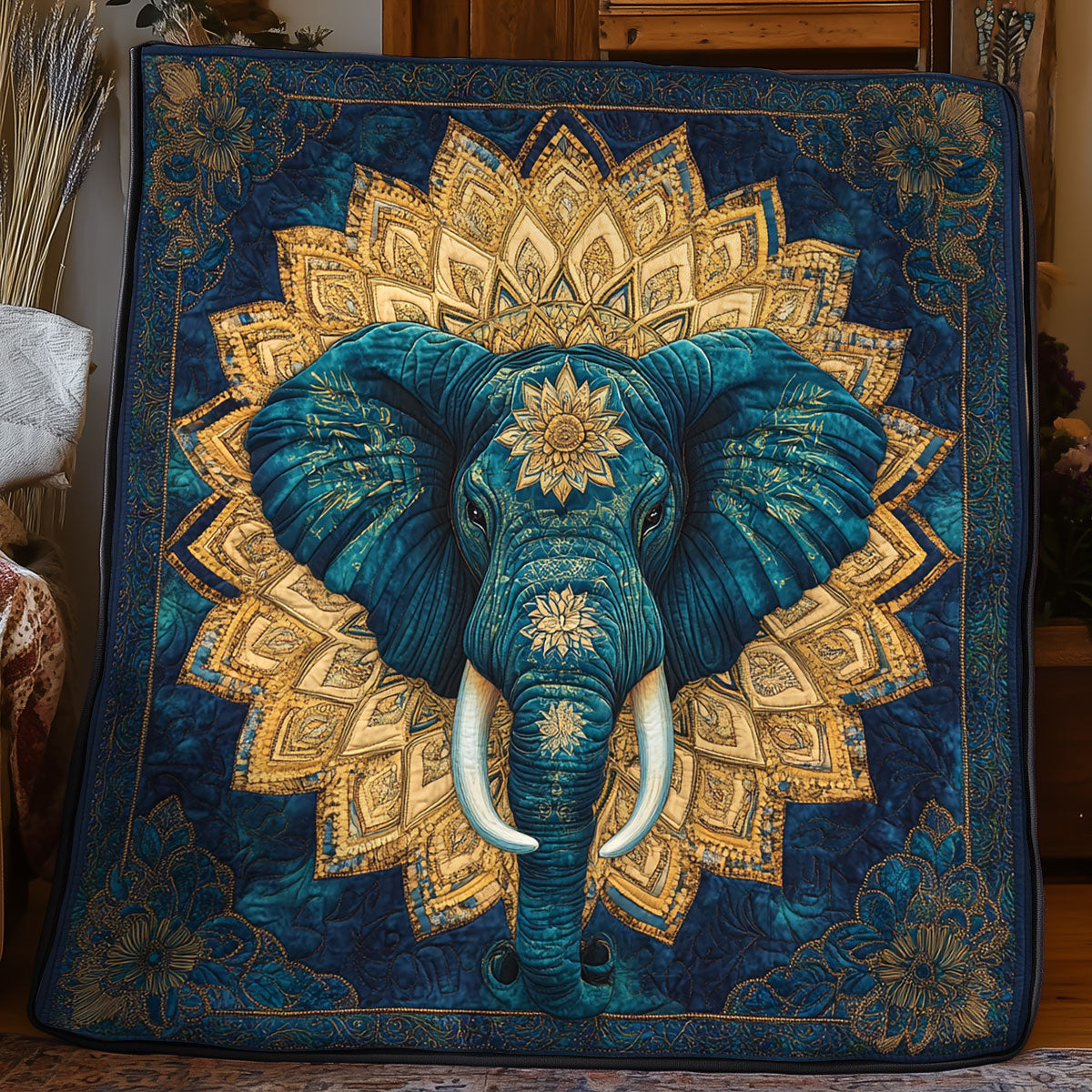 Mandala Elephant WX3105046CL Quilt