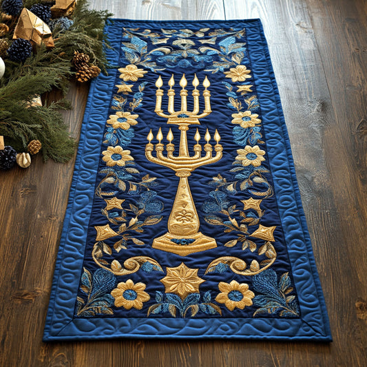 Double Tier Candle CP3004026CL Quilted Table Runner