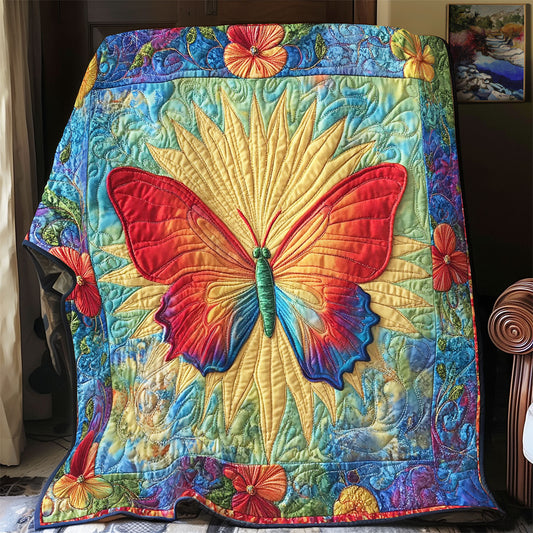 Butterfly In Sun Ray WY2102008CL Quilt