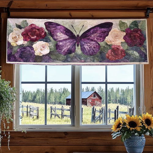 Serenity Butterfly WN2003011CL Quilted Valance