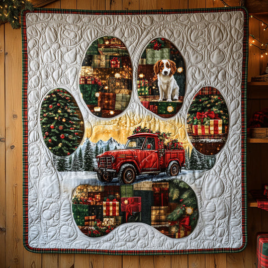 Border Collie Paw Holiday WN0611015CL Quilt