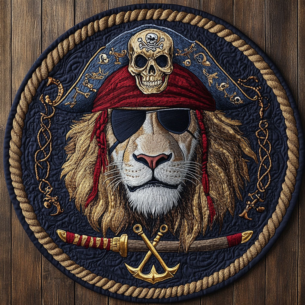 Captain Lion WN1808050CL Quilted Round Mat