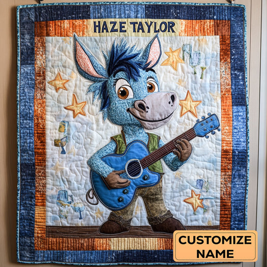 Rockin Donkey WY2607033CL Personalized Baby Quilt