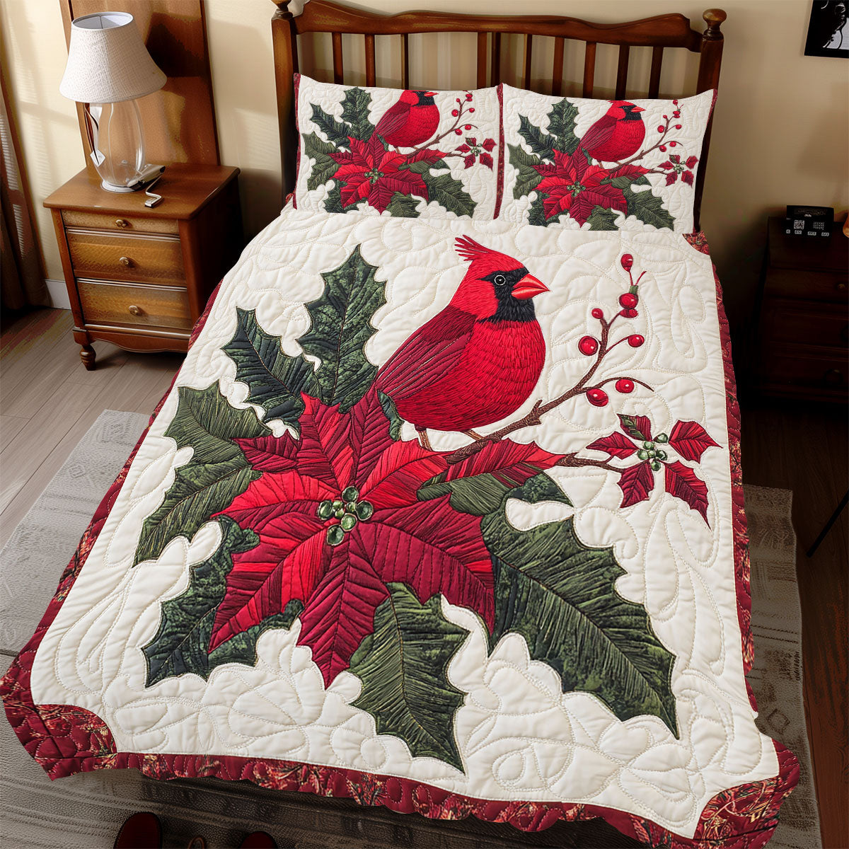 Cheerful Cardinal WX2412050CL Duvet Cover Set