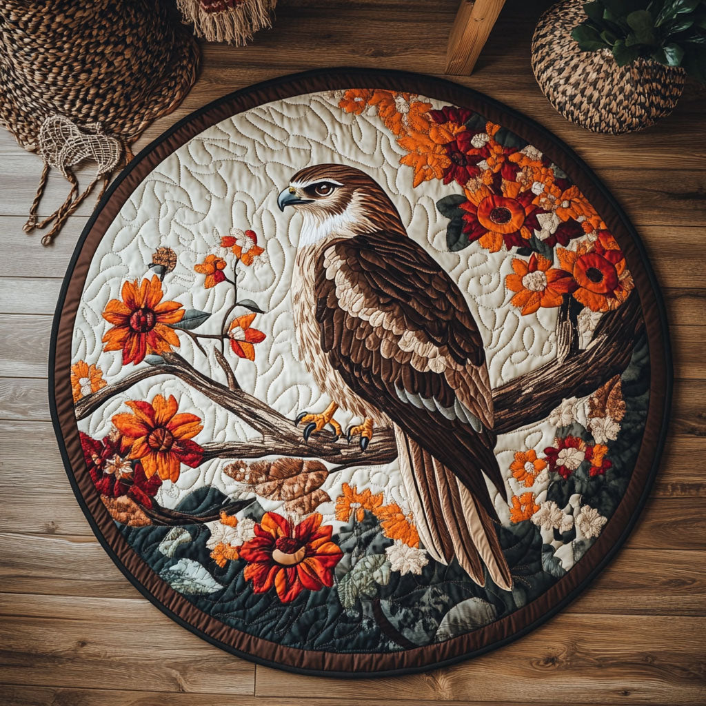 Floral Hawk WY1505025CL Quilted Round Mat