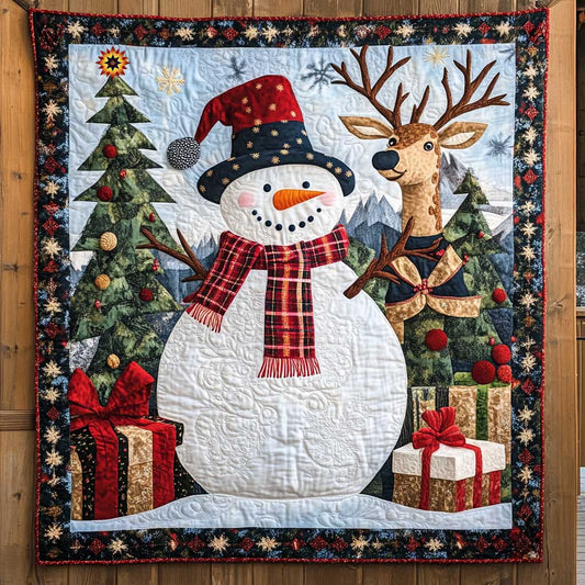 Snowman Reindeer Christmas Gift WP0411027CL Quilt