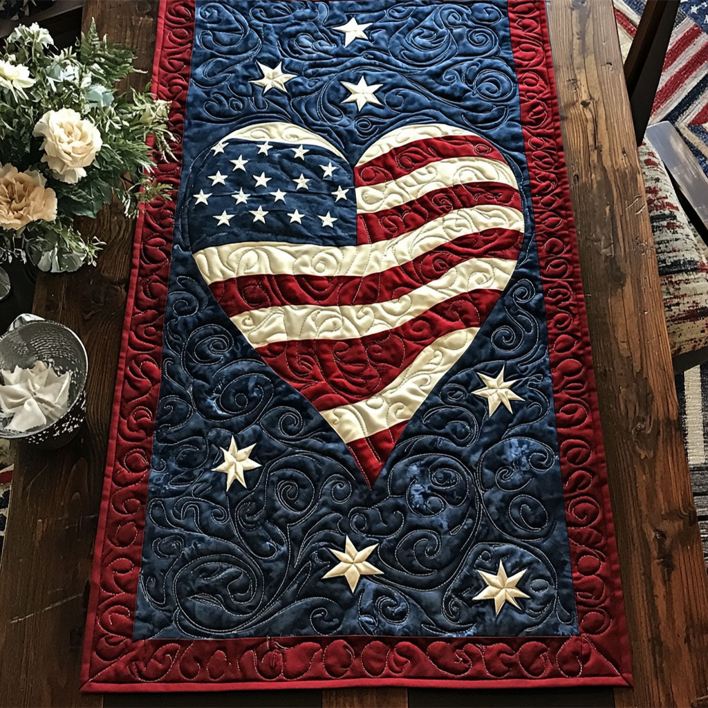 Home of the Brave CM2205035CL Quilted Table Runner
