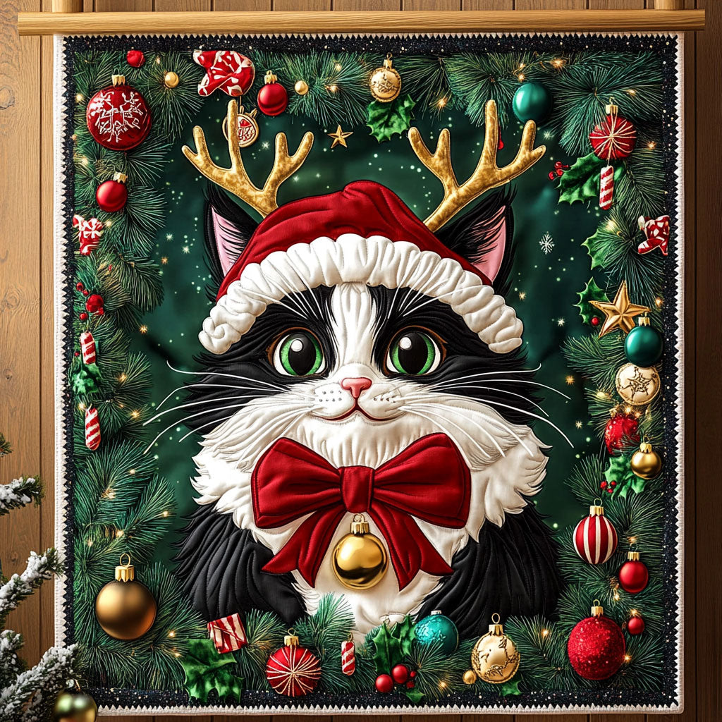 Christmas Tuxedo Cat KL2211004CL Quilt