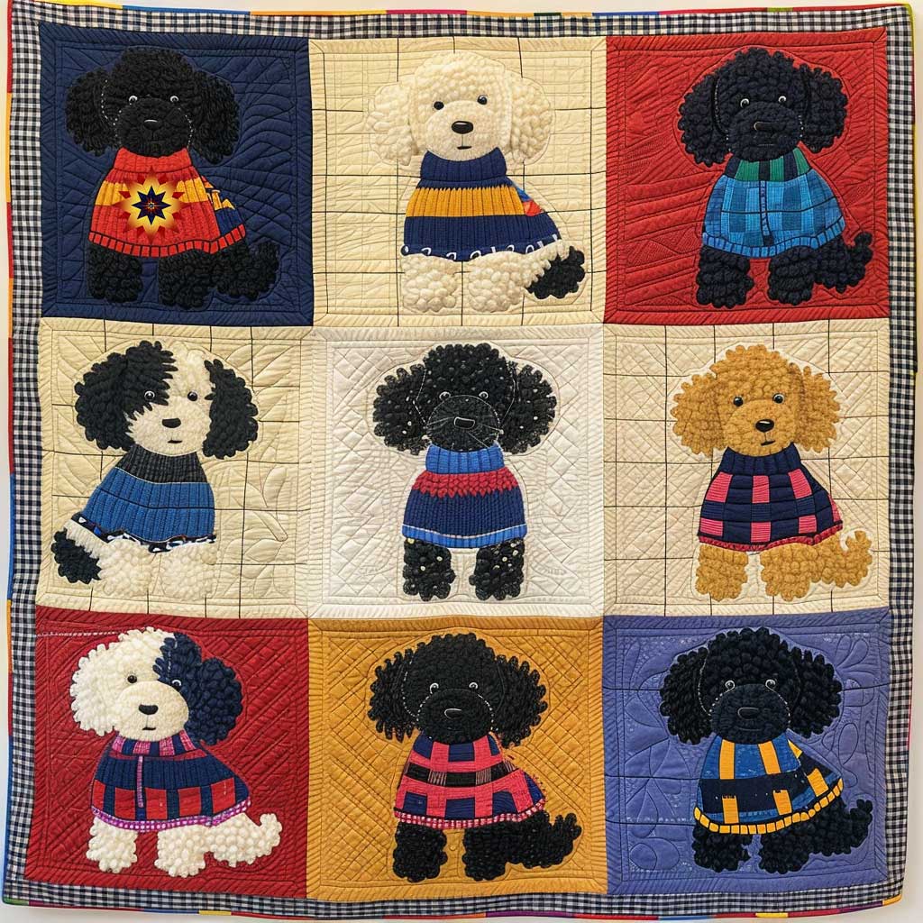 Cute Little Poodle WP1610014CL Quilt