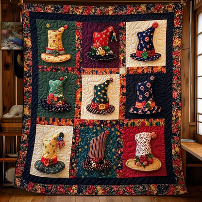 Whimsical Hats Parade WY1407075CL Quilt