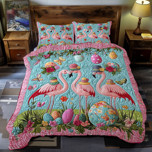 Easter Egg And Flamingo WY1701088CL Duvet Cover Set