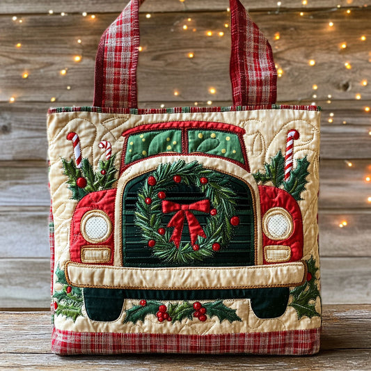 Truck Christmas Cheer WN1111084CL Quilted Tote Bag