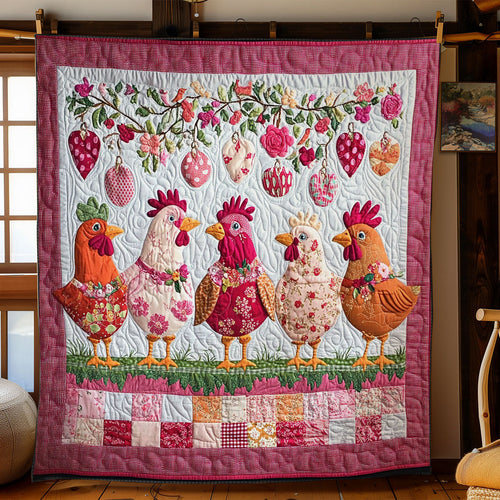 Hen In Valentine WY1701046CL Quilt