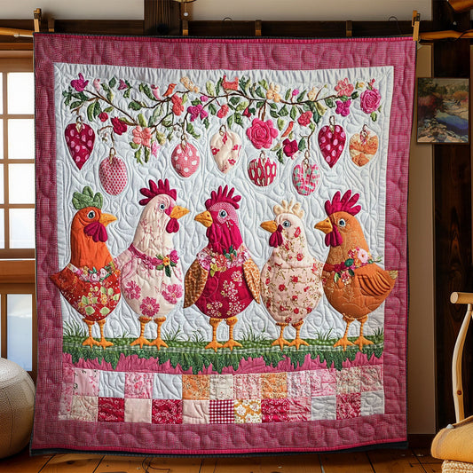 Hen In Valentine WY1701046CL Quilt