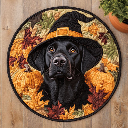 Autumn Labrador CW2306001CL Quilted Round Mat