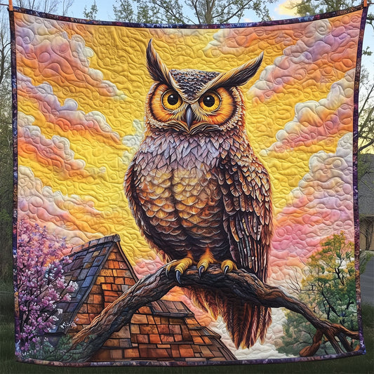 Owl Sunset Rooftop LT1709008CL Quilt