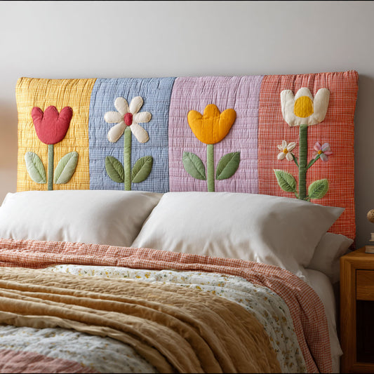 Bright Petals CP2912034CL  Quilted Headboard Slipcover