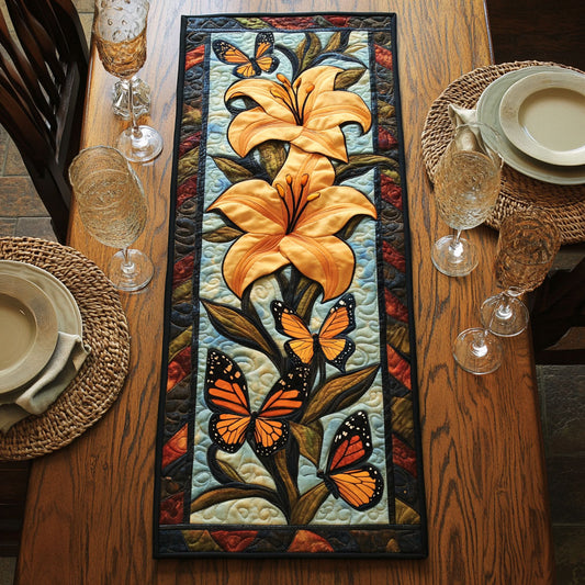 Wings Among Petals CP1306014CL Quilted Table Runner