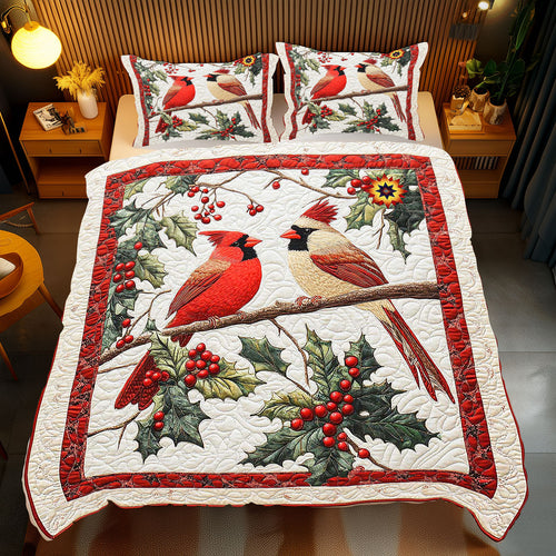 Christmas Cardinal Couple WP0512038CL Duvet Cover Set