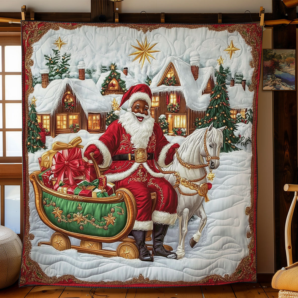 Santa’s Sleigh Ride CW0511013CL Quilt