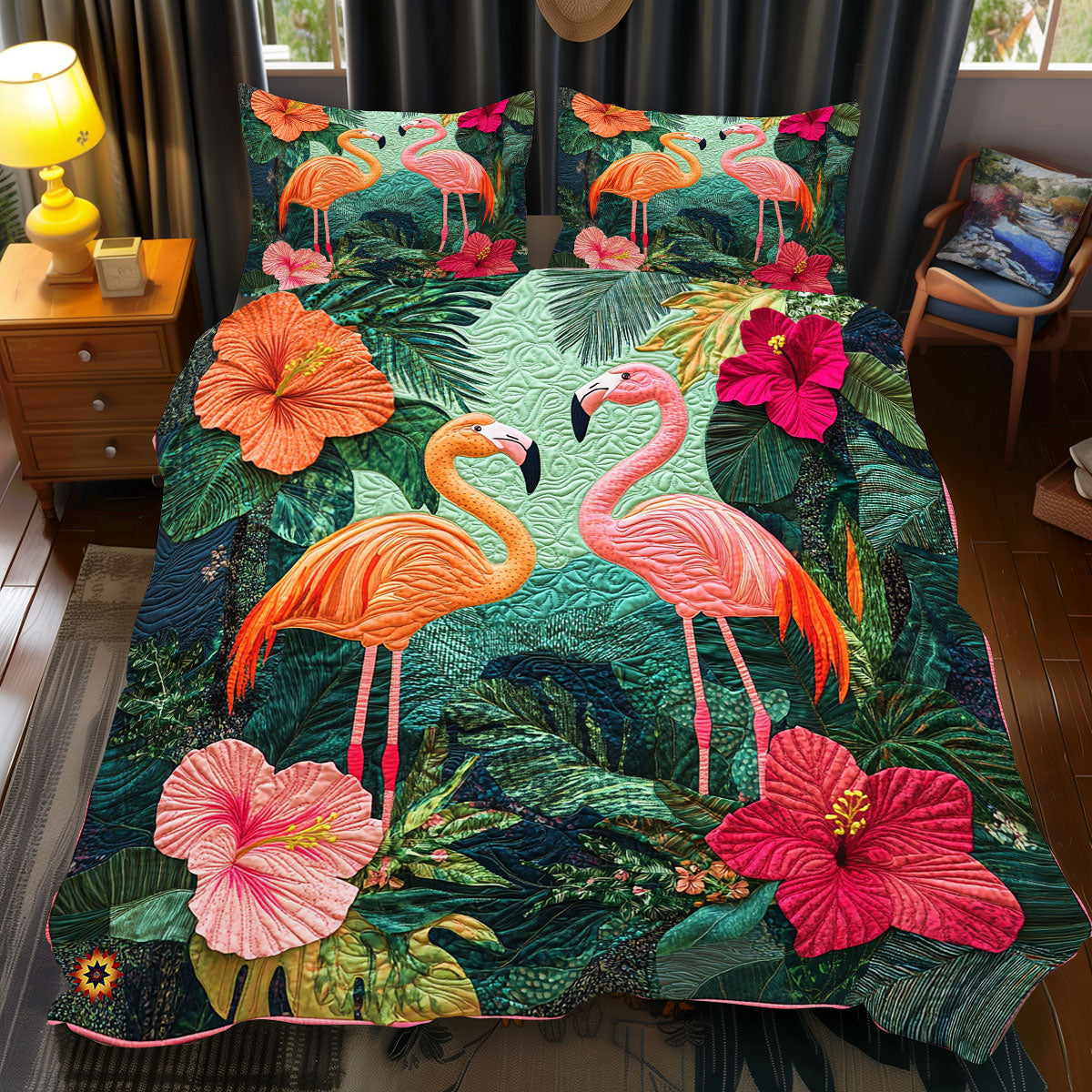 Joyful Flamingo WX2612106CL Duvet Cover Set