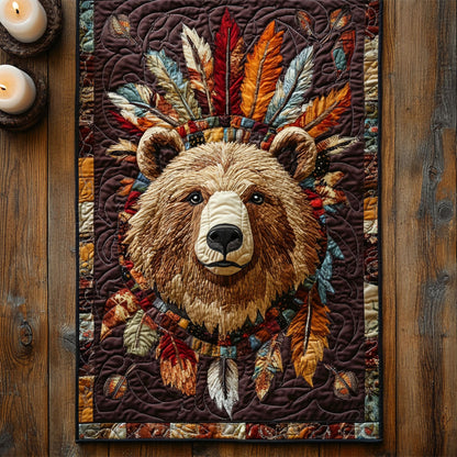 Native Bear CM2304043CL Quilted Table Runner