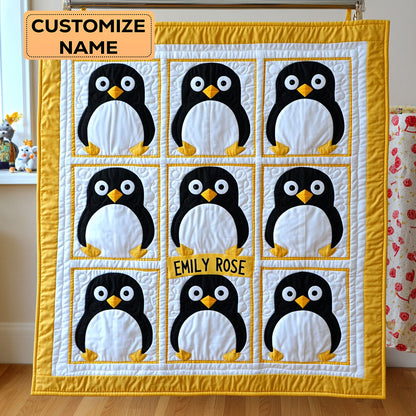 Snowy Square Friends WJ2607004CL Personalized Baby Quilt