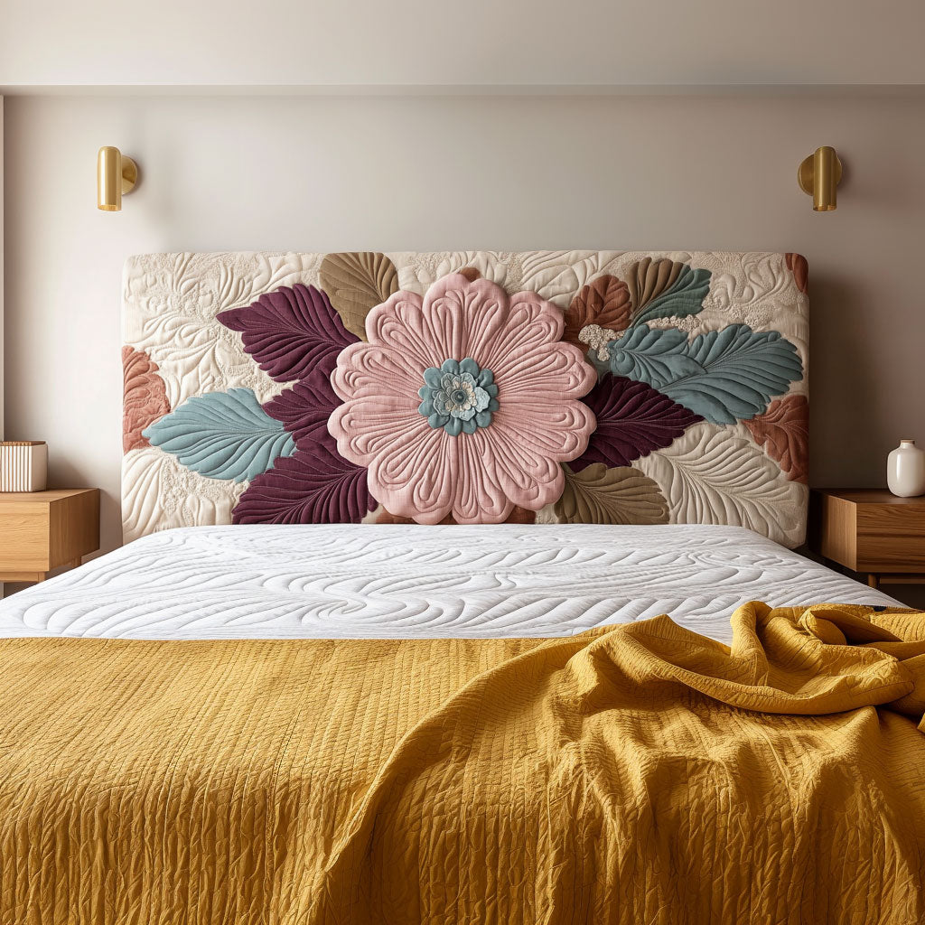 Blossom Flower QA2412013CL Quilted Headboard Slipcover