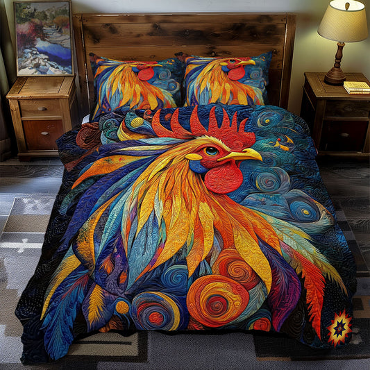 Colorful Rooster WY2911094CL Duvet Cover Set