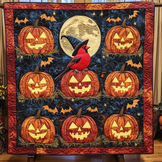 Cardinal In Horror Pumpkin WY0608084CL Quilt