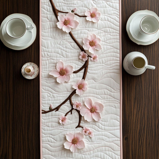 Charming Sakura WX0606012CL Quilted Table Runner