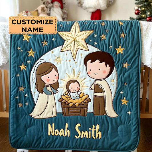 Star Of Bethlehem WY2507016CL Personalized Baby Quilt