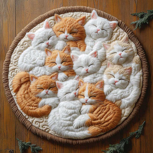 Lazy Cat WN2203057CL Quilted Round Mat