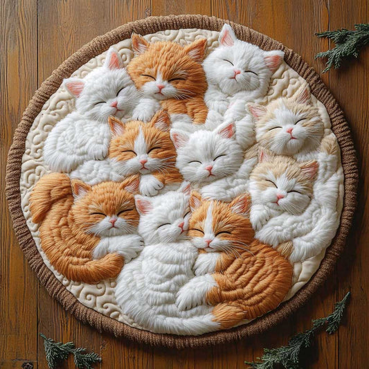 Lazy Cat WN2203057CL Quilted Round Mat