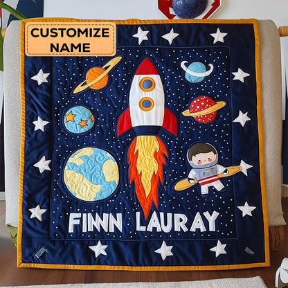 Star Rocket WJ2907015CL Personalized Baby Quilt