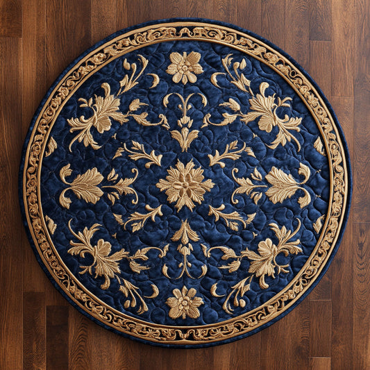 Golden Bloom WY0605015CL Quilted Round Mat