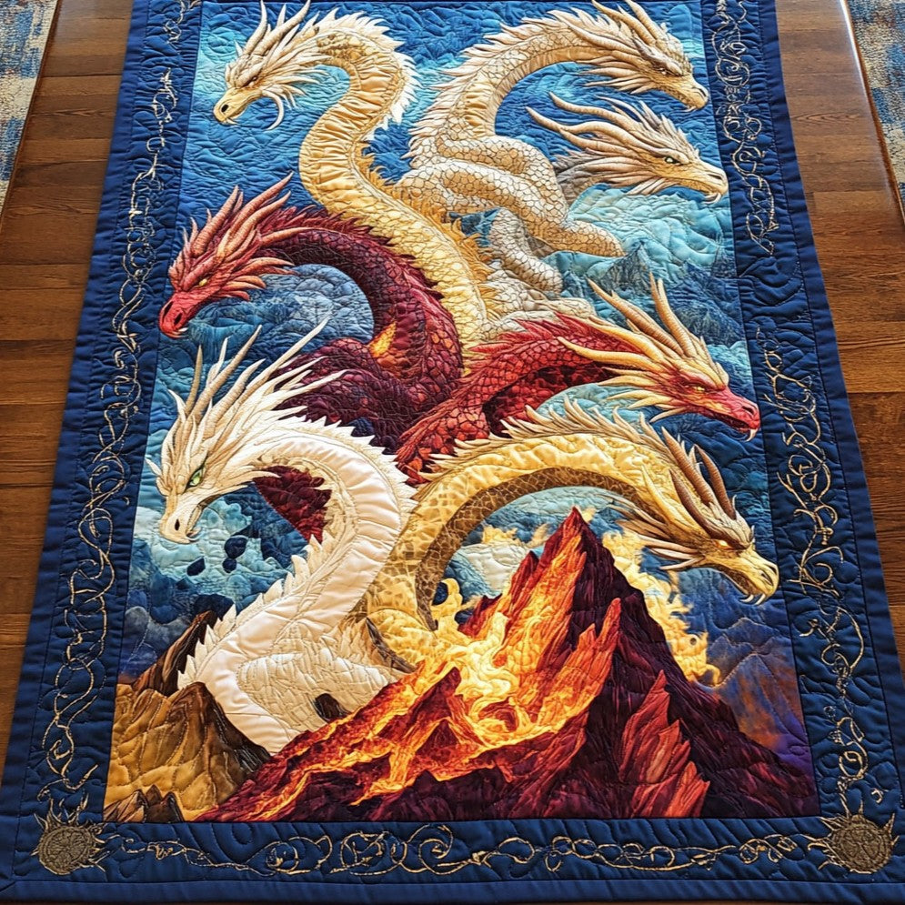 Majestic Dragon WY2605027CL Quilted Table Runner