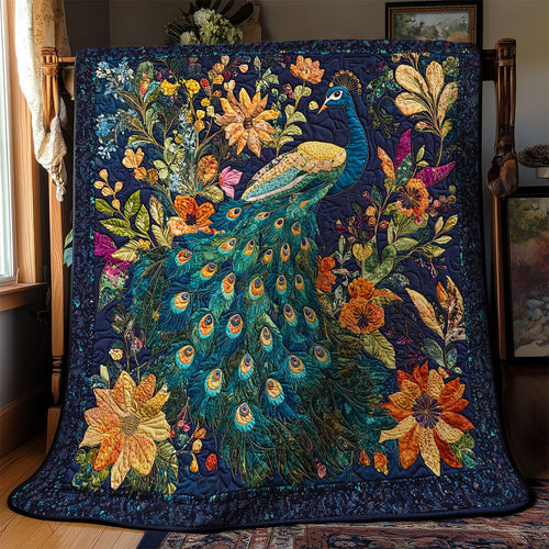 Peacock In Mystic Garden WY0602176CL Quilt