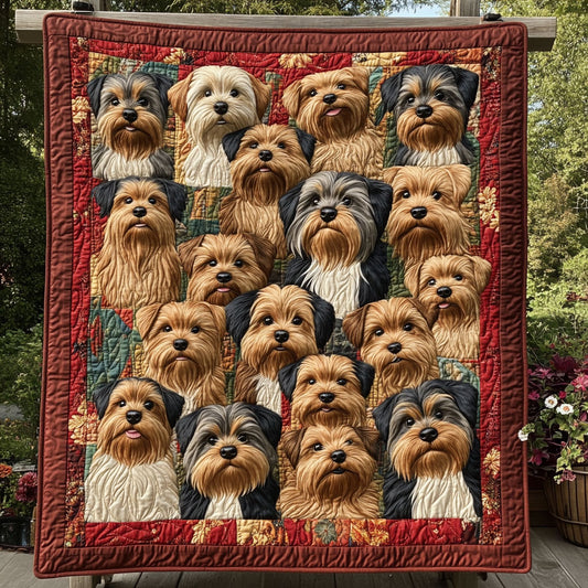 Yorkie Patchwork WY1208011CL Quilt