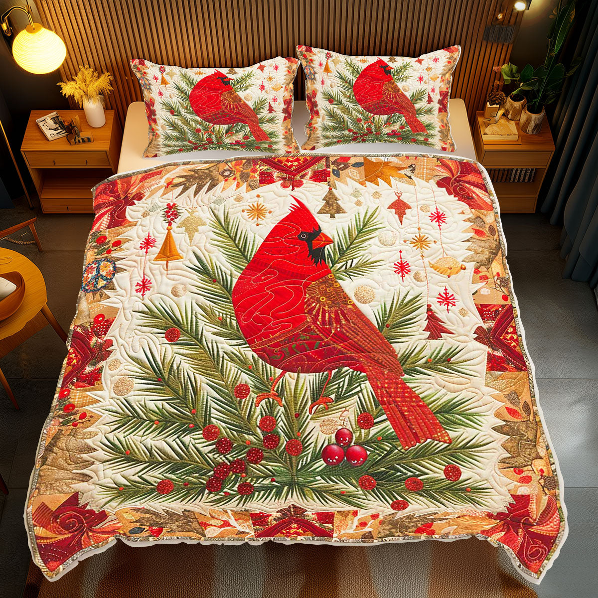 Christmas Cardinal Symbol WP2211006CL Duvet Cover Set