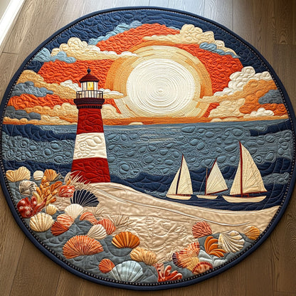 Beauty Of Ocean DH0410020CL Quilted Round Mat