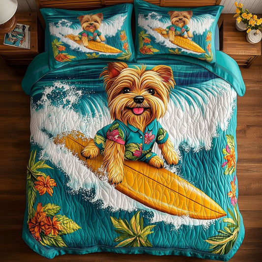 Surfing Yorkie WY0707074CL Duvet Cover Set
