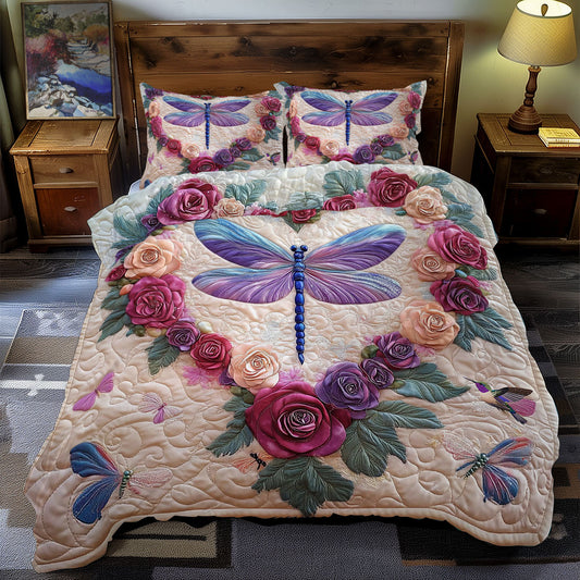 Flower Heart Dragonfly WY1112038CL Duvet Cover Set